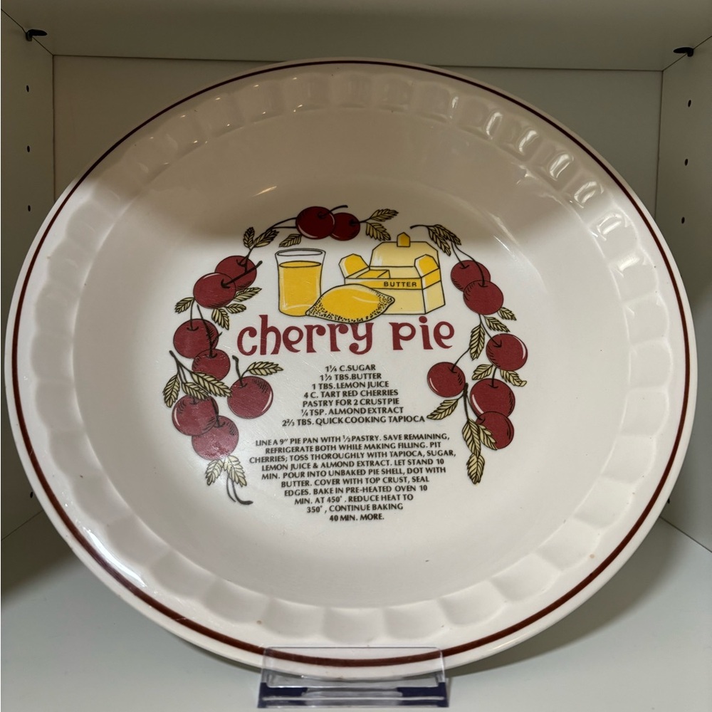 Vintage Hankook Cherry Pie Plate
